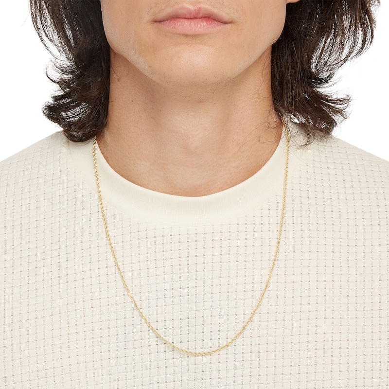 Main Image 4 of 14K Hollow Gold Rope Chain - 24"