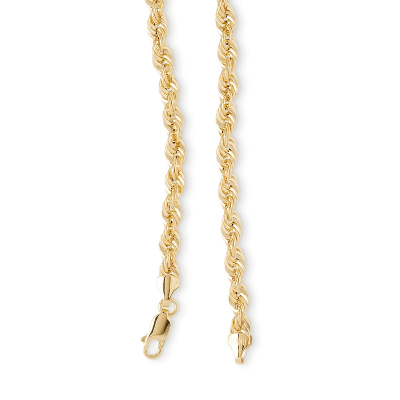 Main Image 2 of 14K Hollow Gold Rope Chain - 24"