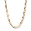 Thumbnail Image 1 of 10K Solid Gold Diamond-Cut Curb Chain Made in Italy