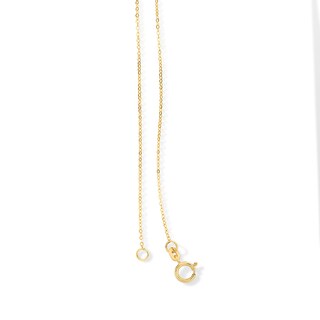 10K Solid Gold Hearts Cable Chain Made in Italy - 15" + 1"