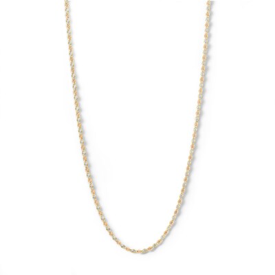 10K Solid Gold Valentino Tri-Tone Chain Made in Italy - 18"