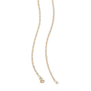 10K Solid Gold Valentino Tri-Tone Chain Made in Italy - 18"