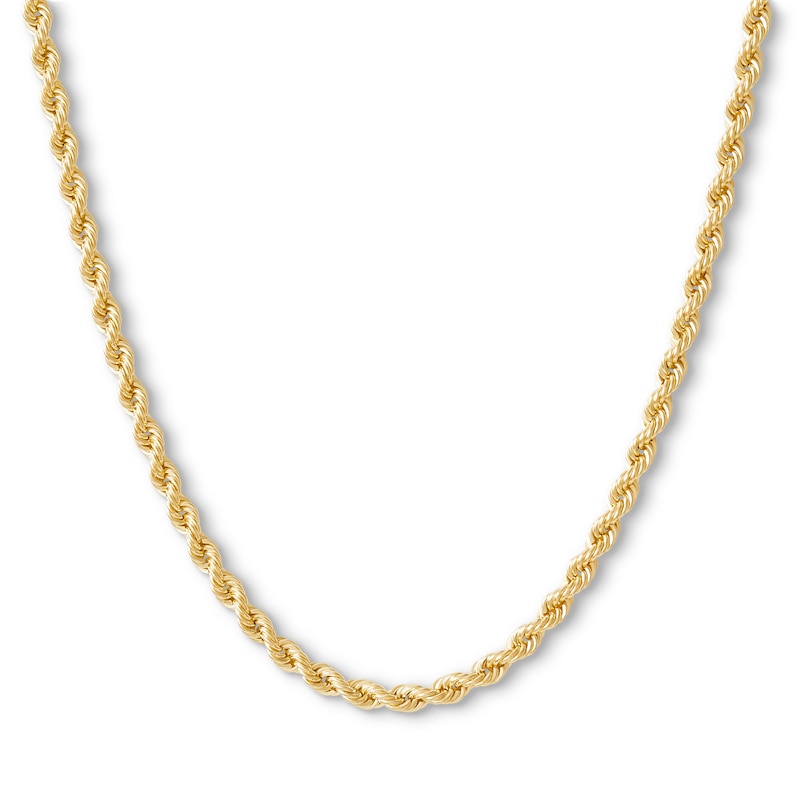 14K Hollow Gold Rope Chain - 22"