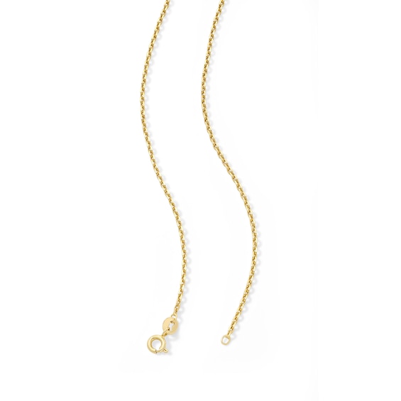 10K Hollow Gold Diamond-Cut Cable Chain Made in Italy