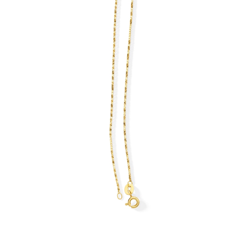 Main Image 3 of 10K Solid Gold Twist Box Chain Made in Italy
