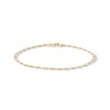 Thumbnail Image 1 of Child's 10K Solid Gold Figaro Chain Bracelet Made in Italy