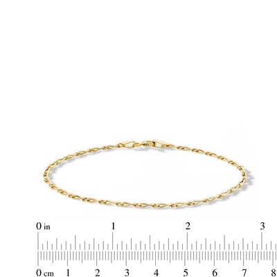 Child's 10K Solid Gold Figaro Chain Bracelet Made in Italy