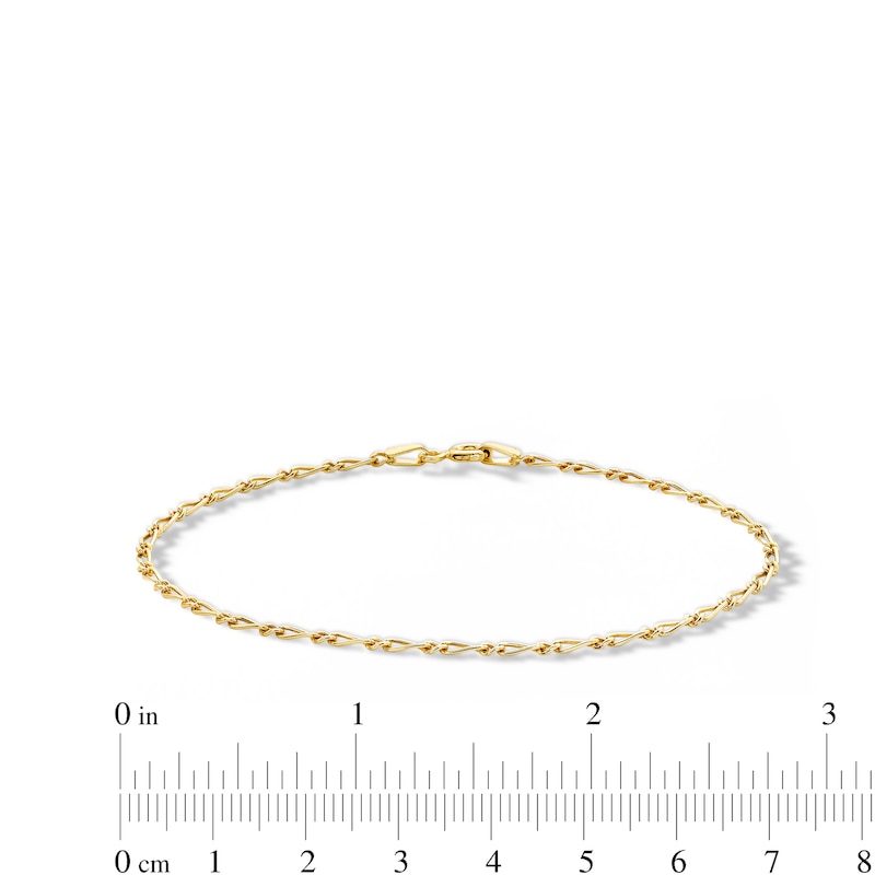 Main Image 3 of Child's 10K Solid Gold Figaro Chain Bracelet Made in Italy