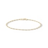 Thumbnail Image 1 of 10K Solid Gold Figaro Bracelet Made in Italy