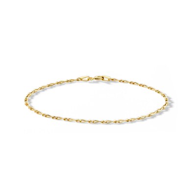 10K Solid Gold Figaro Bracelet Made in Italy