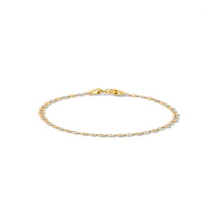 Child's 10K Solid Gold Valentino Tri-Tone Chain Made in Italy