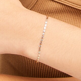 Child's 10K Solid Gold Valentino Tri-Tone Chain Made in Italy