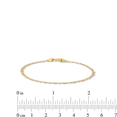 Child's 10K Solid Gold Valentino Tri-Tone Chain Made in Italy