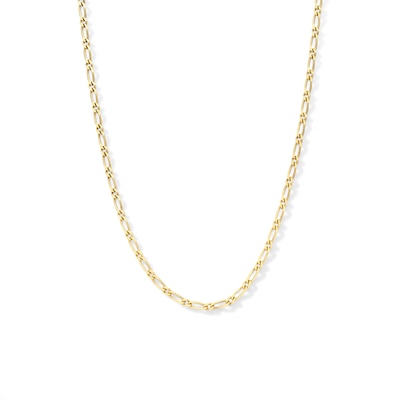 10K Solid Gold Figaro Chain Made in Italy