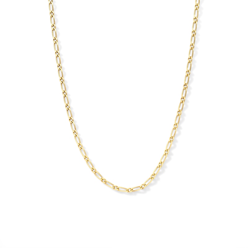 Main Image 1 of 10K Solid Gold Figaro Chain Made in Italy