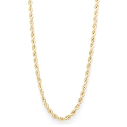 14K Hollow Gold Rope Chain - 22&quot;