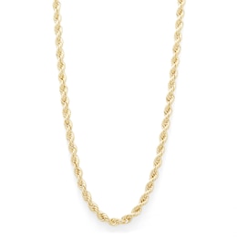 14K Hollow Gold Rope Chain - 22"