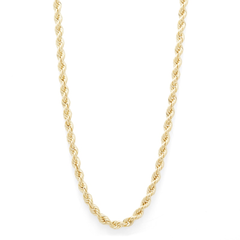 Main Image 1 of 14K Hollow Gold Rope Chain - 22"
