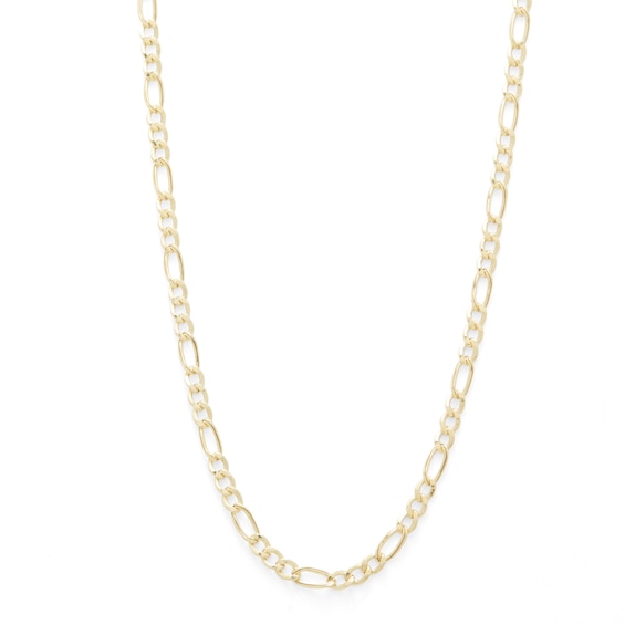 14K Hollow Gold Figaro Chain
