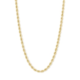 14K Hollow Gold Rope Chain - 22&quot;