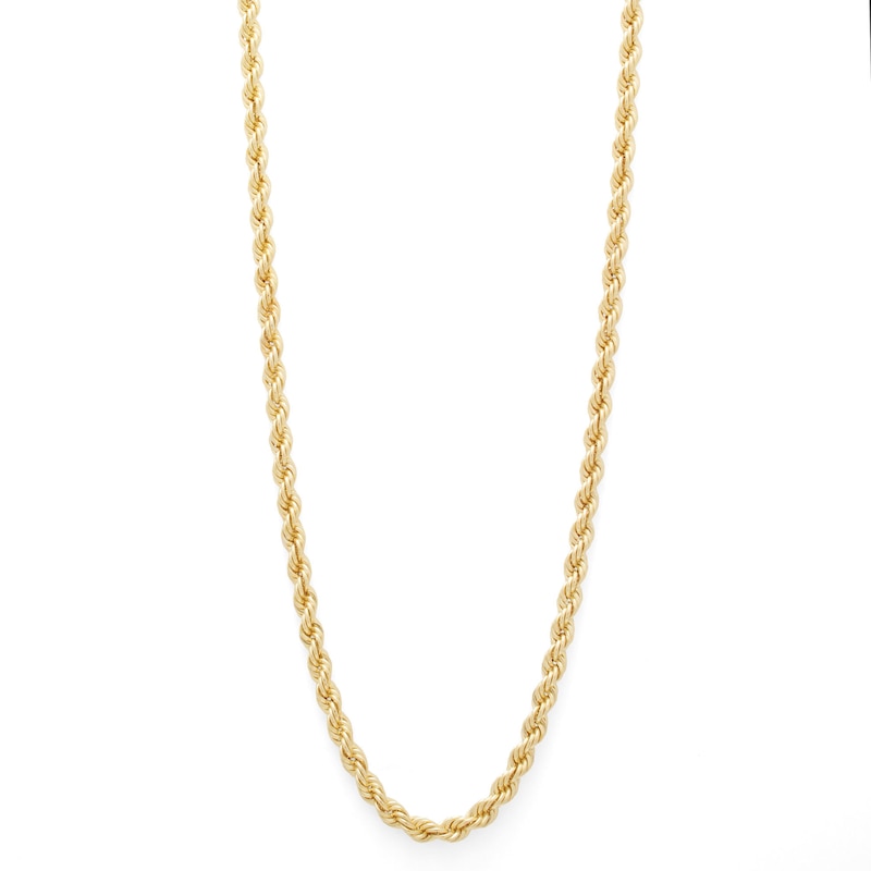 14K Hollow Gold Rope Chain - 24"