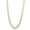 Thumbnail Image 1 of 14K Semi-Solid Gold Diamond-Cut Cuban Curb Two-Tone Chain - 22"