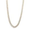 Thumbnail Image 0 of 14K Semi-Solid Gold Diamond-Cut Cuban Curb Two-Tone Chain - 22"