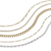 Thumbnail Image 1 of 14K Semi-Solid Gold Diamond-Cut Cuban Curb Two-Tone Chain - 22"