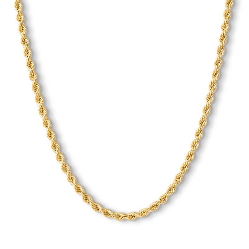 14K Hollow Gold Rope Chain - 24"