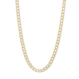 14K Hollow Gold Curb Chain - 22&quot;
