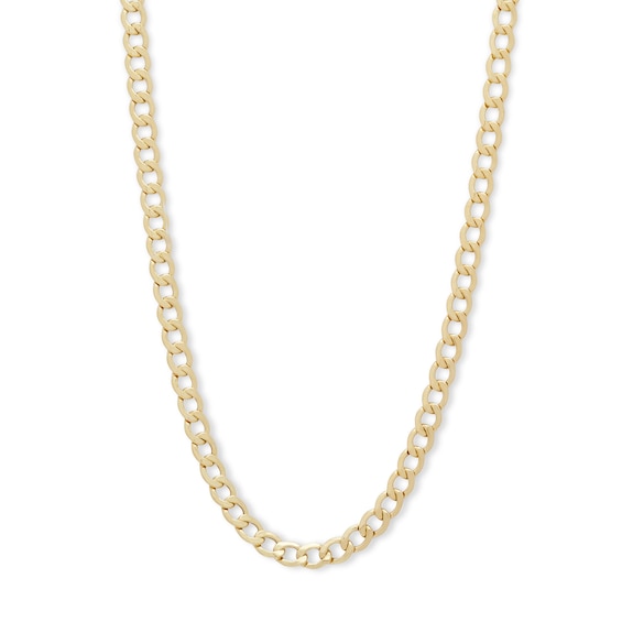 14K Hollow Gold Curb Chain - 22"