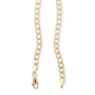 14K Hollow Gold Curb Chain - 22"