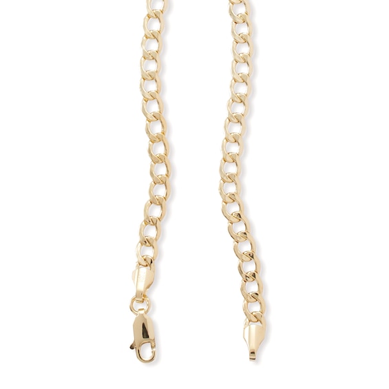 14K Hollow Gold Curb Chain - 22"
