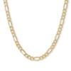 Thumbnail Image 1 of 14K Hollow Gold Beveled Figaro Chain - 22"