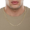 Thumbnail Image 4 of 14K Hollow Gold Beveled Figaro Chain - 22"