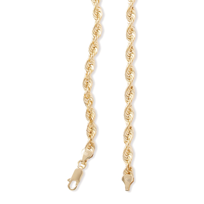 Main Image 2 of 14K Hollow Gold Rope Chain - 20"