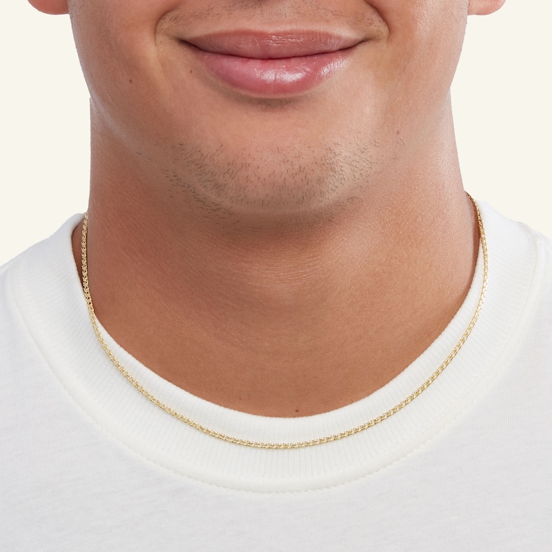 14K Hollow Gold Rambo Chain - 18"