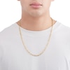 Thumbnail Image 3 of 14K Hollow Gold Beveled Figaro Chain - 24"