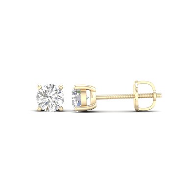 10K Solid Gold / CT. T.W. Lab-Grown Diamond Solitaire Studs