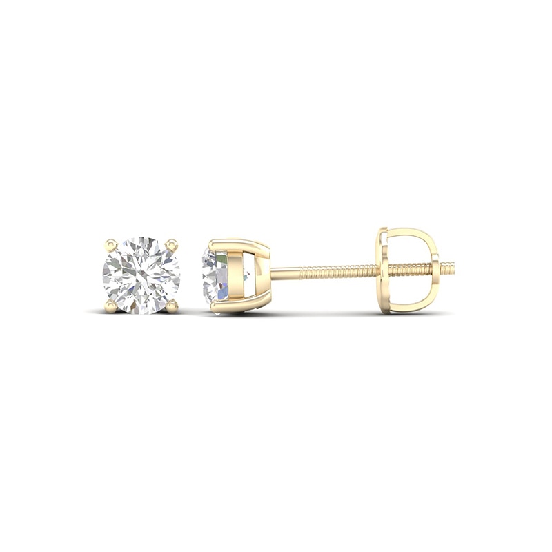 10K Solid Gold / CT. T.W. Lab-Grown Diamond Solitaire Studs