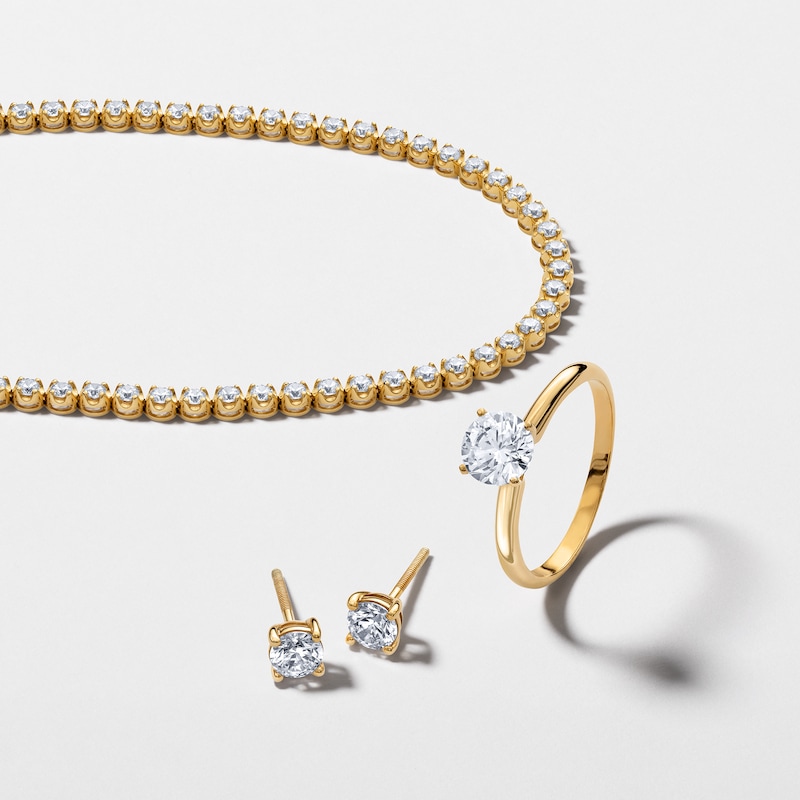 Main Image 5 of 10K Gold 3/4 CT. T.W. Lab-Grown Diamond Studs