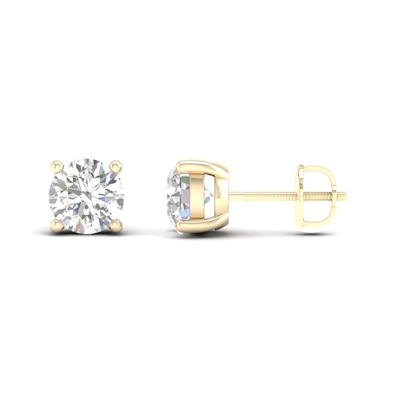 10K Solid Gold 1 CT. T.W. Lab-Grown Diamond Solitaire Studs