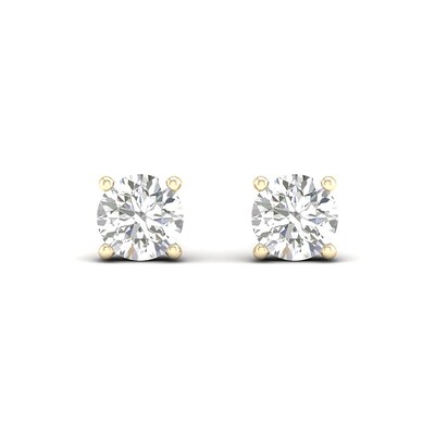 10K Solid Gold 1 CT. T.W. Lab-Grown Diamond Solitaire Studs