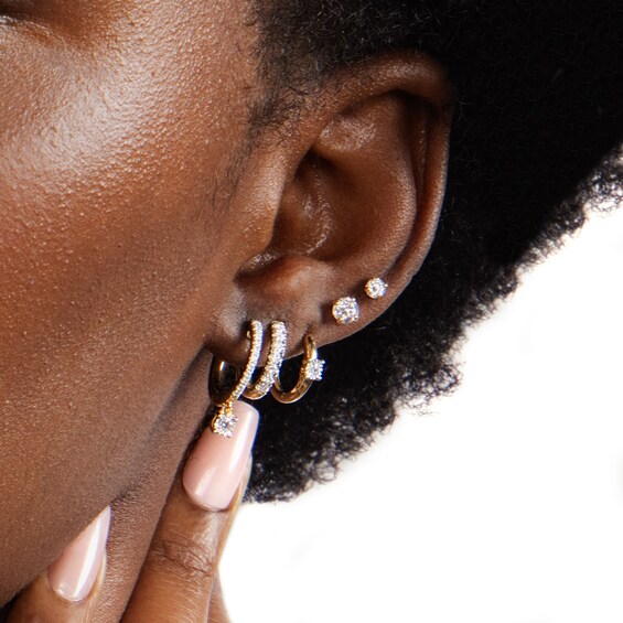 10K Solid Gold 1/4 CT. T.W. Lab-Grown Diamond Solitaire Studs