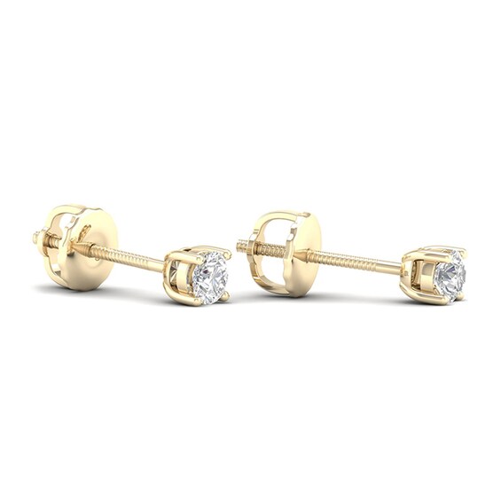 10K Solid Gold 1/4 CT. T.W. Lab-Grown Diamond Solitaire Studs