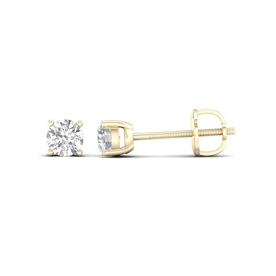 10K Solid Gold 1/2 CT. T.W. Lab-Grown Diamond Solitaire Studs