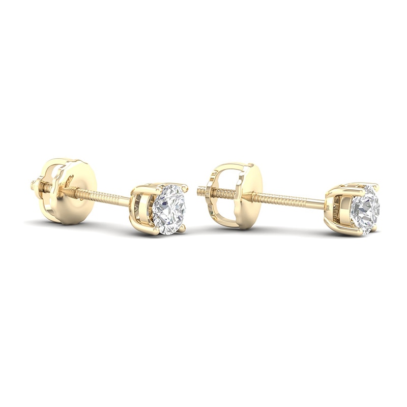 Main Image 3 of 10K Gold 1/2 CT. T.W. Lab-Grown Diamond Studs