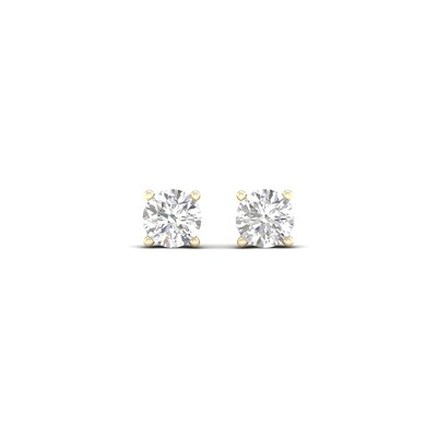 10K Solid Gold 1/2 CT. T.W. Lab-Grown Diamond Solitaire Studs
