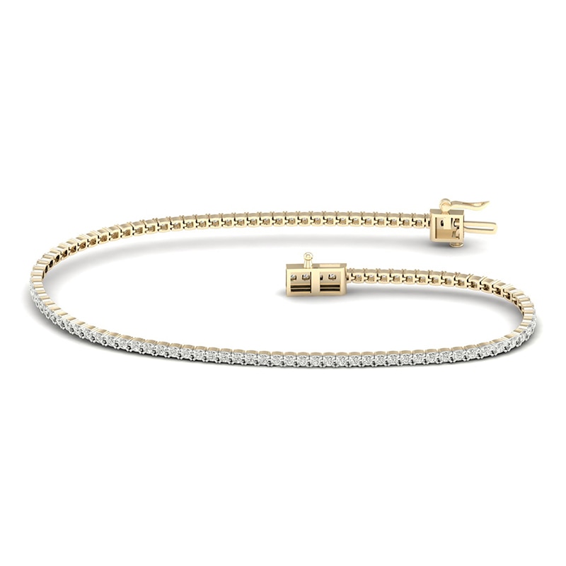 10K Solid Gold 1/2 CT. T.W. Lab-Grown Diamond Tennis Bracelet