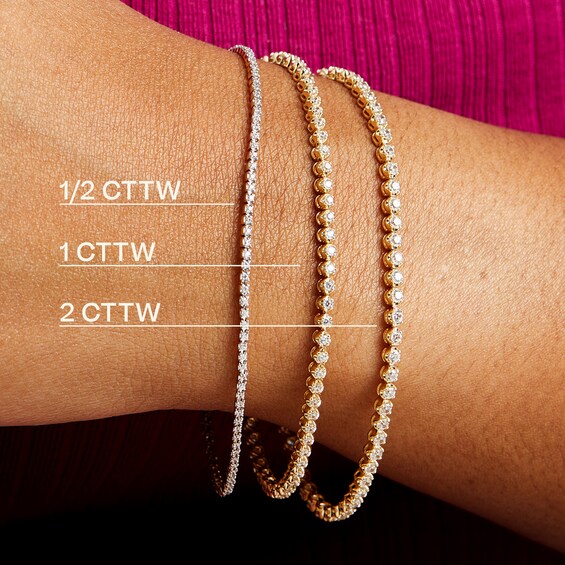 ​​​​​​​​​​​​​​​​​​​​​10K Solid Gold 1/2 CT. T.W. Lab-Grown Diamond Tennis Bracelet